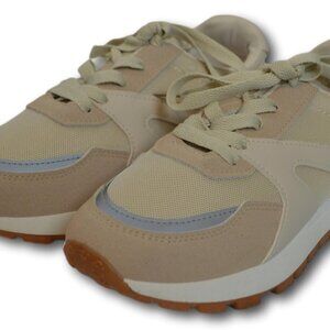 Rachel Zoe Taupe Lace-Up Sneakers Size: 8.5 - NEW